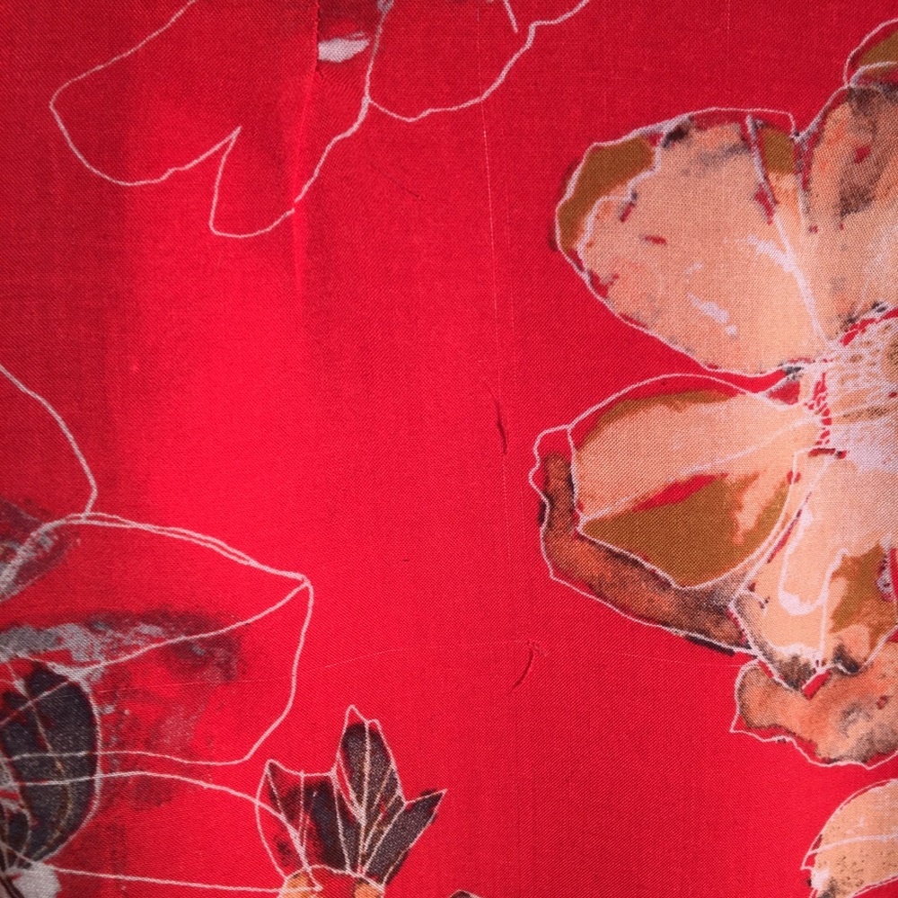 Free people Floral Red Boho Dress Tunic Flowy - Picture 6 of 6